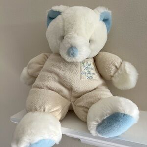 Ross Baby Stuffed Bear w/ Rattle Bottom